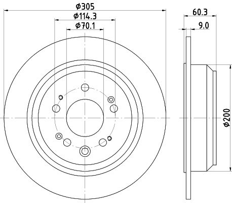 HELLA PAGID Bremžu diski 8DD 355 116-111